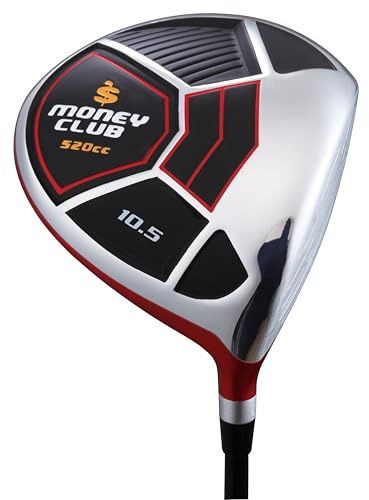 Men's Money Club High Launch 520cc 10.5° Golf Driver. Right Handed Premium Ultra Forgiving Regular Flex Graphite Shaft with Tour Velvet Grip