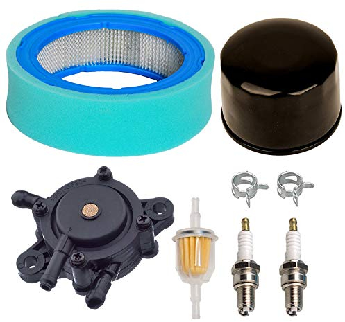 JJDD Carkio Kraftstoffpumpe Ölfilter Luftfilter Vorreiniger Kraftstofffilter Klemmen Zündkerze Ersatz für John Deere GT235 GT235E LTR166 LT166 LT170 LX288 SST16 SST18 Rasenmäher
