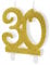 PartyDeco Geburtstag Kerze Nummer 30 Gold Glitter Kuchen Dekoration Kuchen Toppers Muffin Bakes Geburtstag Hochzeit Jubiläum Kerzen für Erwachsene Kinder Runde Geburtstag