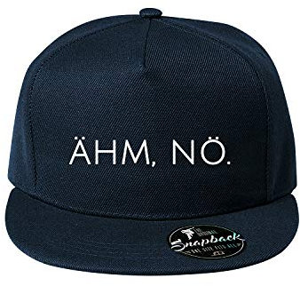 OwnDesigner Ähm nö Baumwolle Baseball Cap, Basecap - Unisex Baseball Cap, Baseball Mützen für Draussen, Sport oder auf Reisen (Cap 464 Navy)