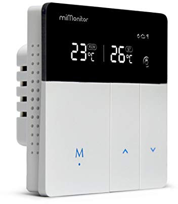 miMonitor Smart WiFi Electric Underfloor Heating Thermostat with Floor Probe, Control from Anywhere Programmable Thermostat, Compatible with Alexa, Google Home, Tuya APP