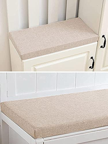 Gartenbank-Kissen für 2- und 3-Sitzer, für drinnen und draußen, 100 / 120 cm, Terrassenschaukel-Auflage (120 x 40 x 5 cm, beige)
