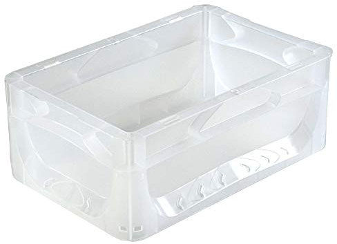 Karton EU Eurobox geschlossen Milchig 30 x 20 x 12 cm Transportbox Lagerbox Behälter Lagerkiste Stapelbox Lagerkasten Box Stapelbehälter Aufbewahrungsbox