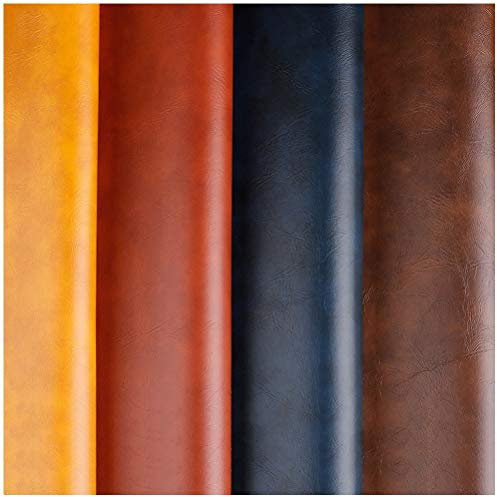 Yimihua Kunstleder Kunstleder Soft Feel Material. Breite 54-Zoll-Breite - Echte Ledergewebeblätter für Lederohrringe, Brieftaschen und Kunsthandwerk - Feuerhemmend und für Polster Geeignet