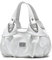 NICOLE & DORIS Handtaschen Damen Designer Tasche Elegante Groß Handtasche Modern Shopper Tote Bag Damentasche mit Blumenmuster Weiß