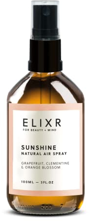 ELIXR Raumspray Sunshine 100ml I Grapefruit Mandarine Orangenblüte I 100% naturreine ätherische Öle I Raumduft, Duftspray, Lufterfrischerspray