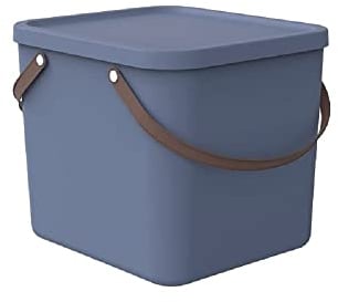 Rotho Albula Aufbewahrungsbox 40l mit Deckel, Kunststoff, Blau