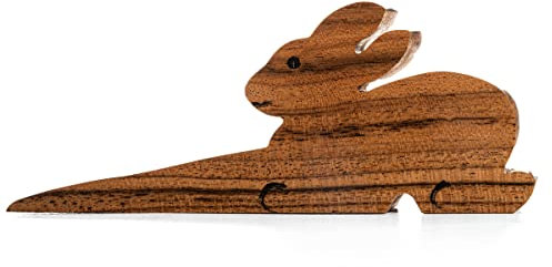 Door Stopper Wooden Hand Carved Wedge Decorative Door Stop for Home and Gifting (Rabbit Shape)