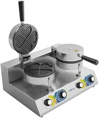 Stalwart DA-WF2207D Commercial Waffle Maker Double Round