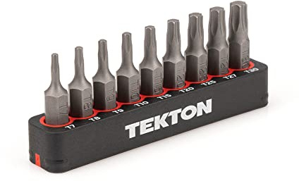 TEKTON 1/4 Zoll Stern-Bit-Set mit Schiene, 9-teilig (T7-T30) | DZT93001