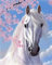 LOMSIOY 5D DIY Diamond Painting Cheval Lune Kits Broderie Diamant Painting Animal Adulte Complet Peinture Strass Point de Croix Craft pour Maison Décoration Murale 30x40 cm