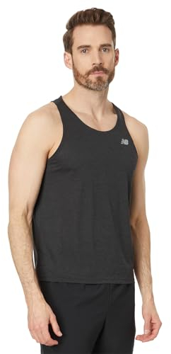 New Balance Athletics Singlet Tee MT41250BK, Men t-Shirt, Black, L EU