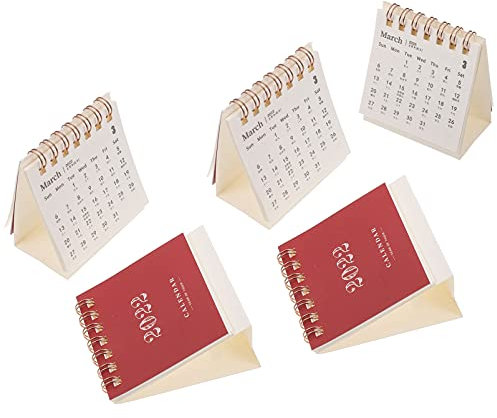 MAGICLULU 10stücke Tischkalender Teiliges Kreativer Desktop-kalender Weinrot Für Zuhause Und Büro Für Terminplanung Und Notizen Von Januar Bis Dezember