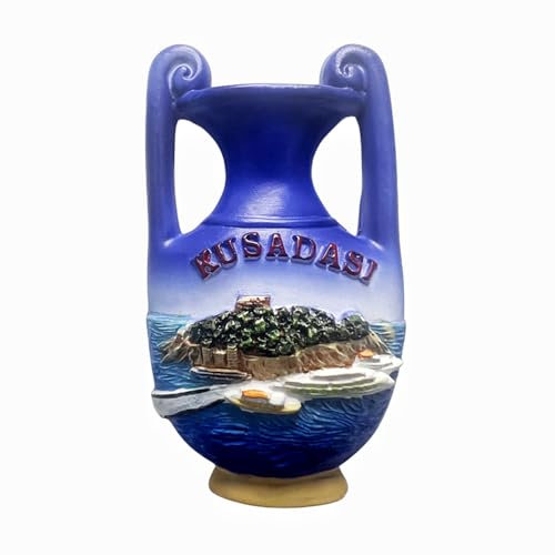 3D Kusadasi Türkei Kühlschrankmagnet Reise Souvenir Kühlschrank Dekoration Magnetischer Aufkleber Handbemalte Bastelsammlung