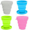 4 Pezzi Bicchiere Pieghevole, Bicchiere Portatile Bicchiere Richiudibile Bicchiere Pieghevole da Viaggio in Silicone per Campeggio Viaggi 150 ML