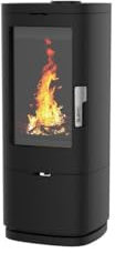 Poêle à bois SUPRA MAONIE - 11,5 kW - rendement 76% - double combustion - déflecteur en vermiculite - bûches 33 cm - vertical - acier noir