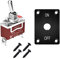 Gebildet 12VDC 20A SPST Interruttore a Levetta Marino per Camion Barca Auto con Pannello di Montaggio Interruttore a Levetta per Impieghi Gravosi 250V AC 15A Acceso/Spento 2 Pin
