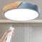 Yexati Lámpara de Techo Regulable,24W Plafon LED Techo con Mando a Distancia,3000K-6000K,Lampara LED Techo Modernos de Madera,Azul