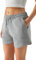 ROSS CAMP Kurze Hose Damen – Shorts Damen Sommer, Kurze Sporthose Laufshorts, Trainingshose Women Hosen Kurz Laufhose (Grau, M)