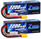 Zeee 3S Lipo Akku 11,1V 120C 7200mAh mit XT90 Stecker Hardcase RC Akku für Fahrzeuge im Maßstab 1/8 1/10, RC-Auto, Panzer, Truggy, Buggy, RC-Trucks, Boote (2Pack)