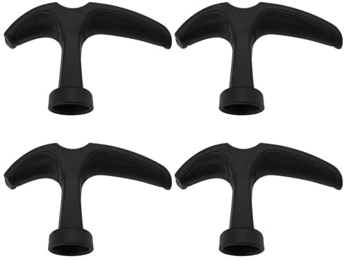 SG Store 4 Stück Startergriff für Rasenmäher Obere Öffnung 5 Mm Untere Öffnung 5,6 Mm Passend für 5 Mm Kordelzug Rasenmähergenerator Kettensäge Rückstoßstarter Zuggriff für Gärten(79x50,2 Mm)