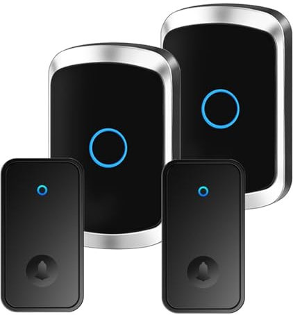 Self Powered Waterproof Wireless Doorbell Smart Home without Battery Doorbell with Ringtone 150M Remote Receiver Bell (Color : Bundle C) (Bundle D)