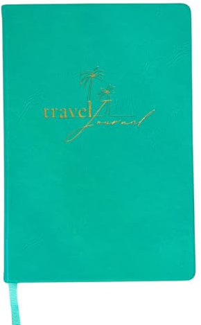 booked memories Reisetagebuch für 90 Reisetage - Travel Journal zum selbst Gestalten - mit Weltkarte und Stickersheet (Turquoise)