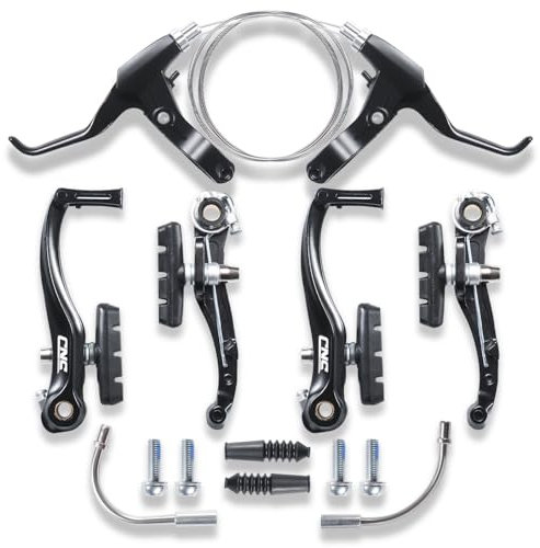 CNCLOL Bike V Brake Set, Bicycle V Brake Set for Front& Rear, V Brake Caliper Set For Road Bike/Mountain Bike/MTB/BMX.Black