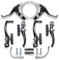 CNCLOL Bike V Brake Set, Bicycle V Brake Set for Front& Rear, V Brake Caliper Set For Road Bike/Mountain Bike/MTB/BMX.Black