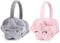 katmerio Lot de 2 cache-oreilles d'hiver en peluche pour enfants - Cache-oreilles réglables - Cache-oreilles en peluche d'hiver - Cache-oreilles d'extérieur (rose, gris), gris, L