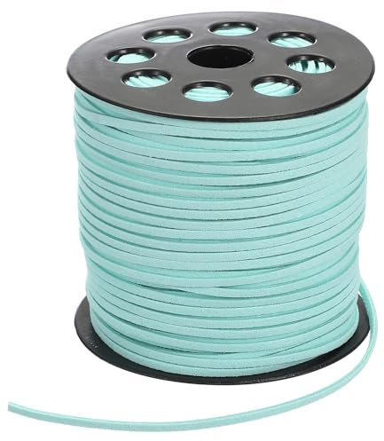 PATIKIL 100 Yards x 2.6mm Faux Suede Leather Cord, Leather Lace String for Bracelet Necklace Beading Making DIY Crafts, Blue