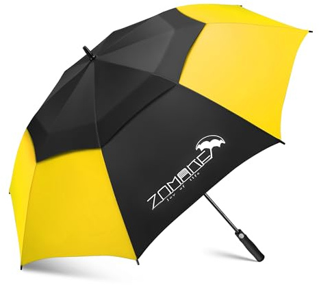 ZOMAKE Regenschirm groß sturmfest, robuster Golf-Regenschirm XXL/XXXL | Automatik Schirm, Großer Golfschirm für 2 Personen, windfestes Doppeldach, stabiles Fiberglas, mit Tragegurt, Damen & Herren