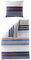 JACK by Bierbaum Mako Satin Bettwäsche 135x200cm 2 TLG. Streifen Grau Weiß Rot Blau
