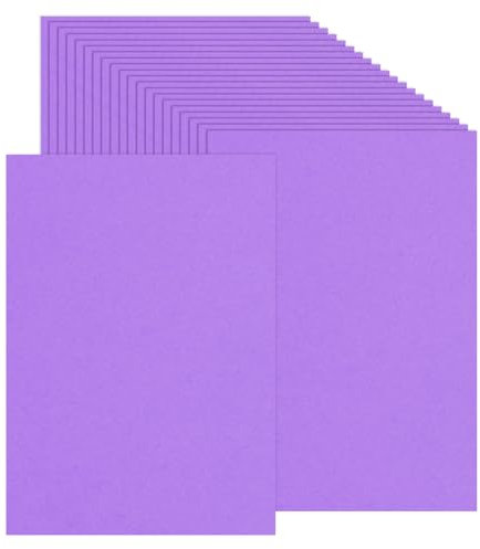 PATIKIL 50 Fogli Cartoncino Colorato, Formato A4 230Gsm Carta Spessa Stampata Carta Colorata per Creazioni Fai da Te Scrapbooking Realizzazione Biglietti Decorazioni Feste, Viola