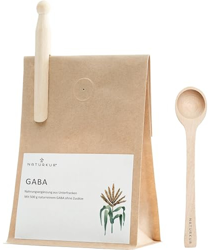 Naturkur® GABA 500 g Pulver, vegan in Handarbeit abgefüllt, ohne Zusatzstoffe, aus Unterfranken