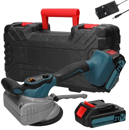 21V Automatic Tile Tiling Machine High Loading Capacity Wall Floor Tiles Laying Vibrating Tool Handheld Tile Leveller Enlarged Suction Cup with Bubble Leveler Home Decoration Utility Tools