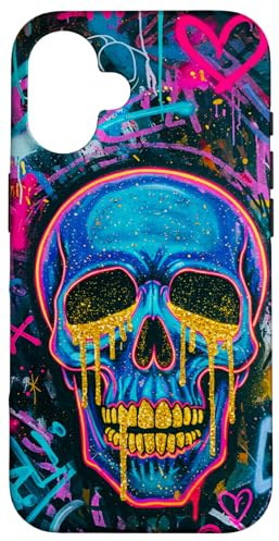 Graffiti-Totenkopf, urbane Ästhetik, Kunst, Design, Straße Hülle für iPhone 16