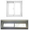 Générique Fenetre Coulissante 30 40 50 60 70 80 90 100 110 120cm Coulissantes en Vinyle avec Moustiquaire Amovible, Verre Trempé pour sous-Sol, Poulailler, Salle De Bain(WxH 60x30cm)