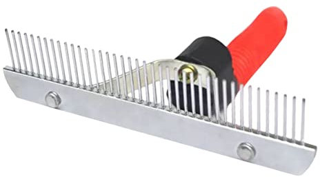 Cepillo de Limpieza Mascotas con Ergonómico Rastrillo Usar y Limpiar Eliminar Pelaje y Suciedad