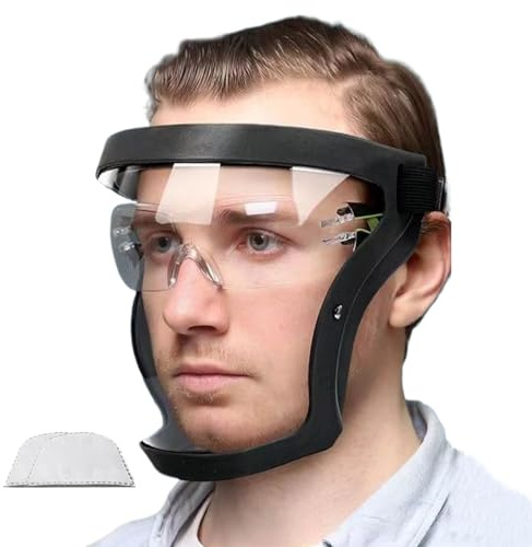 Generisch Masque de protection du visage | Casque anti-buée haute définition | Visière de protection du visage avec joint en silicone | Équipement de protection pour le soudage électrique, la
