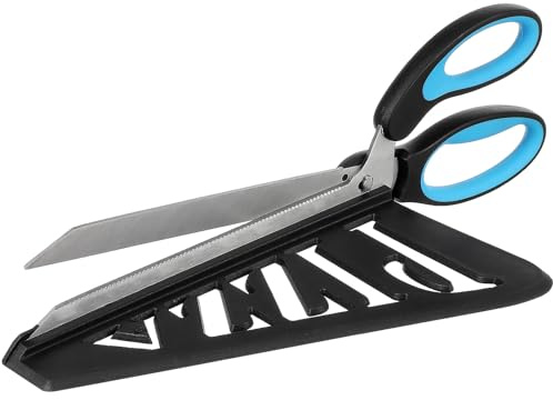 MUELODSIC Ciseaux à Pizza Acier Inoxydable avec Poignée Ergonomique Antidérapante Coupe-pizza Multifonction pour Cuisine Familiale et Restaurant Bleu Ciel