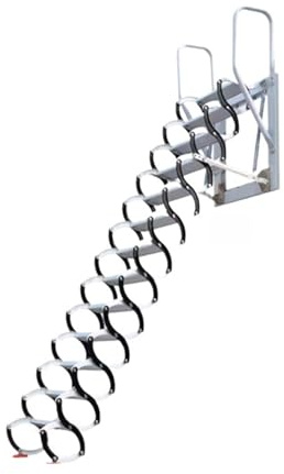 loft ladders Retractable Pull Down Loft Ladder Wall Mounted Collapsible Heavy Duty Attic Ladder, for Garages Roofs pull down(3.25-3.5m)