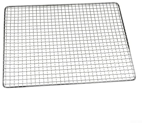 Quadratischer Grillrost aus verzinktem Eisen, Grillrost, zum Grillen von Fisch, Fleisch und Gemüse, für verschiedene Grill-Setups für Grill-Enthusiasten (50 x 38 cm)