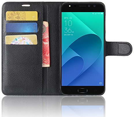Custodia per ASUS ZenFone 4 Selfie PRO ZD552KL Morbida Smartphone con la Funzione di Supporto Cover per ASUS ZenFone 4 Selfie PRO ZD552KL (Nero)