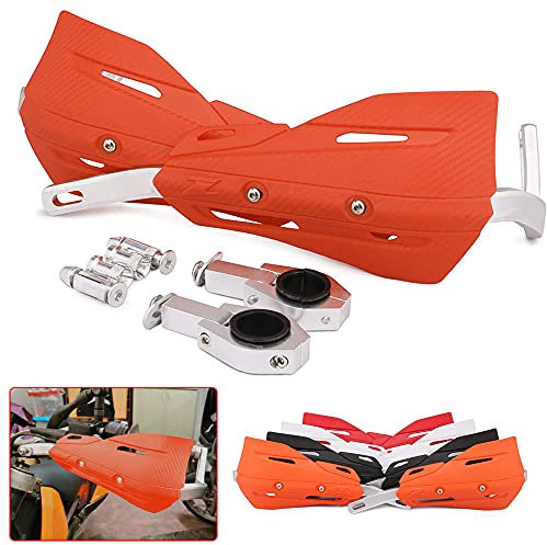 Motorrad Handschutz,Handschutz Universal für 22 mm und 28 mm Lenker Motorrad Pit Bike Dirt Bike MX Racing ATV Quad-Orange