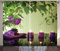ABAKUHAUS Zen Rustikaler Gardine, Spa Kerzen Orchideen Bloom, Schlafzimmer Kräuselband Vorhang mit Schlaufen und Haken, 280 x 245 cm, Hellgrün Farngrün