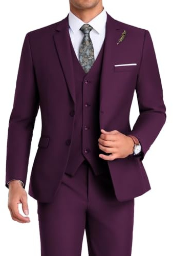 Mrbuerly Herren Men Suits 3 Piece Tuxedo