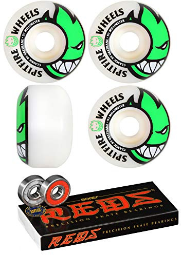 Spitfire Skateboard-Räder, 53 mm, Bighead mit Knochen-Rot-Kugellager