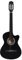 pedkit Guitare Acoustique Pan Coupé Western 6 Cordes Noir 38 pour Débutants et Amateurs