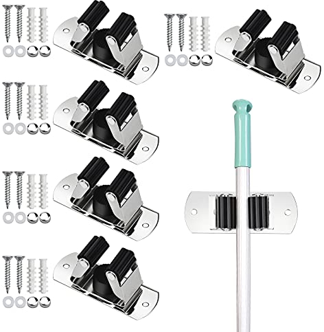5 Stück Gerätehalter Besen Mop Halter Wandhalterung Besen Universell einsetzbare Werkzeughalter für Haus & Garten